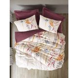 Cotton Box Tek Kişilik Nevresim Takımı Flos Bordo