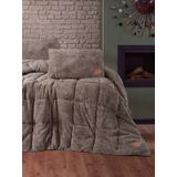 Cotton Box Tek Kişilik Peluş Yorgan Seti Bej 155X215 Cm