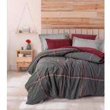 Cotton Box Warm Flanel Çift Kişilik Nevresim Takımı Sento Gri
