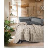 Cotton Box Warm Flanel Çift Kişilik Siiras Gri Nevresim Takımı - 200 x 220 cm