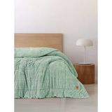 Cotton Box -Wave Adaçayı- Peluş Tek Kişilik Yorgan (155X215)