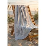 Cotton Collection Bukle Plaj Havlusu Yıldız Gri