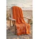 Cotton Collection Bukle Plaj Havlusu Yıldız Orange