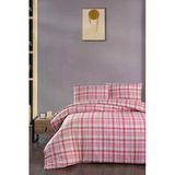 Cotton Collection Flanel R Çift Kişilik Nevresim Takımı Ekose Kırmızı