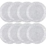 COTTON CRAFT Glitz El Yapımı Boncuklu Bar İçecek Masa Üstü Koruma Bardak Altlıkları - 8'li Set - Cadılar Bayramı Hasadı Sonbahar Sonbahar Şükran Günü Tatili Noel Noel Kutlaması Şenlikli Parti - 4 inç