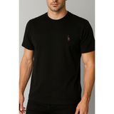 Cotton Hause Erkek Siyah Bisiklet Yaka Regular Fit Basic Tişört C1T0N2O2