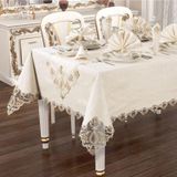 Cotton House Lux Damla Krem Masa Örtüsü Takımı
