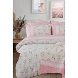 Cotton Life Florens Pembe Tek Kişilik %70 Pamuk %30 Pes Nevresim Takımı - 160 x 220 cm
