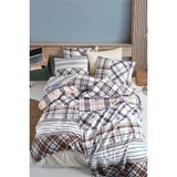 Cotton Life Nero Kahve Tek Kişilik Nevresim Takımı