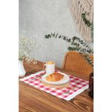Cotton Maison Amerikan Servisi Kareli Fistolu 4 Lü Retro 30X45 Cm