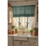 Cotton Maison Country Style Potlu Perde Çift Fırfırlı, 200 x 200, 4690, Kaktüs Yeşili