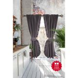 Cotton Maison Dikey Fırfırlı Poli Perde, 100 x 220, 4653, Antrasit