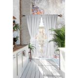 Cotton Maison Dikey Fırfırlı Poli Perde, 120 x 150, 4653, Beyaz