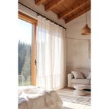 Cotton Maison Fırfırlı Keten Tül Perde Tek Kanat Vintage, 180 x 160, 4682, Ekru