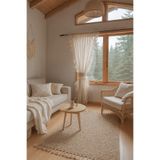 Cotton Maison Fırfırlı Tül Perde Taş Rengi 80x160, 80 x 160, 4668, Taş Rengi