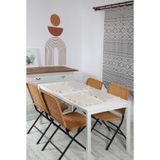 Cotton Maison Naturel Amerikan Servisi 4'Lü Vintage 30X45 Cm