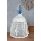 Cotton Maison Naturel Fırfırlı Damacana Kılıfı File Vintage Krem, 4274