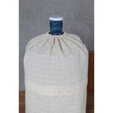 Cotton Maison Naturel Fırfırlı Damacana Kılıfı Orta Dantelli - 26x45 Cm - Krem