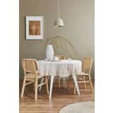 Cotton Maison Naturel Fırfırlı Masa Örtüsü Vintage 160 Cm Yuvarlak