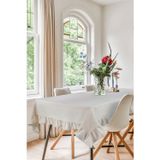 Cotton Maison Naturel Fırfırlı Masa Örtüsü Vintage 160X220 Cm