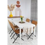 Cotton Maison Naturel Fırfırlı Runner Vintage 50x190 Cm Krem