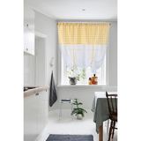 Cotton Maison Naturel Potlu Ekose Tül Perde, 100 x 200, 4463, Sarı