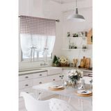 Cotton Maison Naturel Potlu Ekose Tül Perde Retro - 160 x 200 cm - Kahverengi