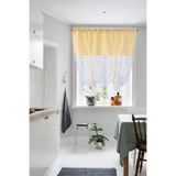 Cotton Maison Naturel Potlu Ekose Tül Perde Retro, 200 x 200, 4463, Sarı