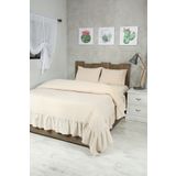 cotton maison Naturel Yatak Örtüsü Takımı Double Vintage 240x260 Cm