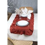 Cotton Maison Poli Fırfırlı Runner 40x110 Cm Turuncu