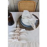 cotton maison Retro Fiyonk Ahşap Halka Peçete Yüzüğü 6 lı