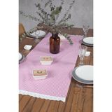 Cotton Maison Runner Pötikare Fistolu Retro 40 x 110 cm - Pembe - 40 x 110 cm