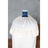 Cotton Maison Vintage Fırfırlı Damacana Kılıfı 1 Adet Krem %100 Pamuk Tek Parça - 26x45 Cm