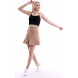Cotton Mood 211114024 Ikiiplik Parçalı Lastikli Kısa Etek Bej