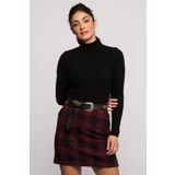 Cotton Mood 7396000 Siyah İnce Fitilli Kaşkorse Balıkçı Yaka Uzun Kol Kadın Kazak