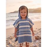 Cotton Paris Çocuk Bornoz Panço %100 Pamuk Plaj Havlusu Peştemal Mavi - 3 - 4 Yaş