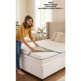 Cotton Premium Fermuarlı Yatak Kılıfı 100x200 Koruyucusu %100 Pamuklu Kılıf Kapitone Tek Kişilik