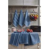Cotton Queen Olea 6'lı Indigo Mutfak Havlusu - 30 x 50 cm