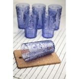 Cotton Soft Akrilik Mavi 6'lı Uzun Bardak & Su Meşrubat Bardağı 750 ml ( Büyük Boy & Cam Değildir )