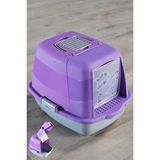 Cotton Soft Kapalı Kedi Tuvaleti Kedi Figürlü Mor