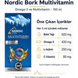 Cotton Soft Nordic Bork Omega-3 ve Multivitamin Sıvı Takviye 150 ml
