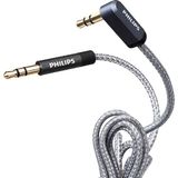 Cotton Soft SWR2114F/93 1 Metre 3.5mm Stereo Aux Ses Kablosu 90 Derece L Tipi Açılı Örgülü Zırhlı