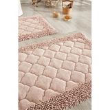 Cotton Special 2'li Pamuklu Klozet Takımı Pudra Banyo Paspas Seti Klozet Takımı Renkli