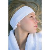 Cotton Therapy Saç Bandı ( 5'li Paket) Havlu Pamuklu Cilt Bakımı Makyaj Yoga Spor Ter Bandı - Beyaz