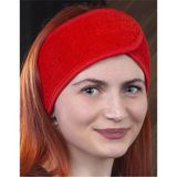 Cotton Therapy Saç Bandı ( 5'li Paket) Havlu Pamuklu Cilt Bakımı Makyaj Yoga Spor Ter Bandı - Kırmızı