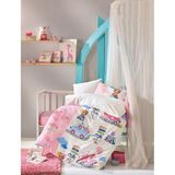Cottonbox Sevimli Seyahat Pembe Bebek Nevresim Takımı - 100 x 150 cm