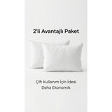 cottoncloth Kırlent İçYastık 2’li Premium Boncuk Silikon 40x60 cm 400 gr Dolgun Çökme Yapmaz Vakumlu Yıkanabilir