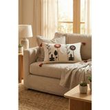 cottoncloth PUNCH NAKIŞLI DİKDÖRTGEN DEKORATİF KIRLENT KILIFI LUNA 35x55 cm