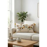 cottoncloth PUNCH NAKIŞLI DİKDÖRTGEN KIRLENT KILIFI DEKORATİF POLEN 35x55 cm