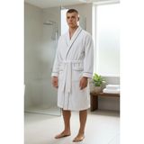 Cottonea % 100 Pamuklu Laodikeia Kimono Bornoz Kadın Erkek Unısex Beyaz - L - XL